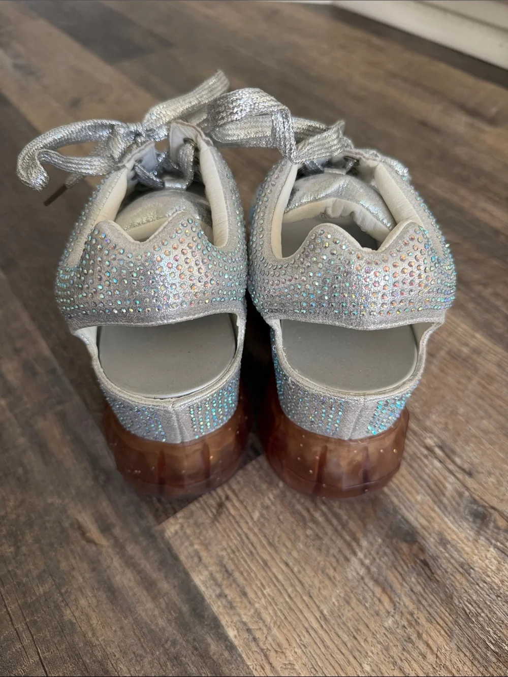 Anthony Wang Sz 38 Sparkle platform Jelly Glitter Club/ Rave sandals *Rare